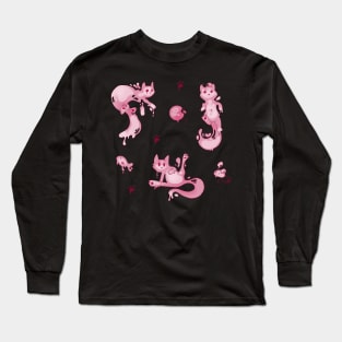 Space Cats - Pink Slime Alien Long Sleeve T-Shirt